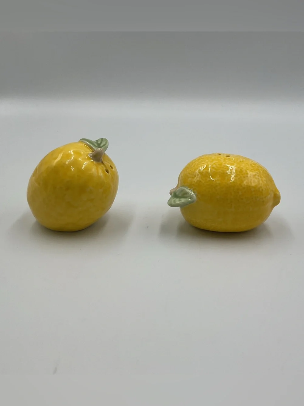 Creative Co-Op Lemon Salt & Pepper Shaker Set Spring Summer Decor Citrus Vintage